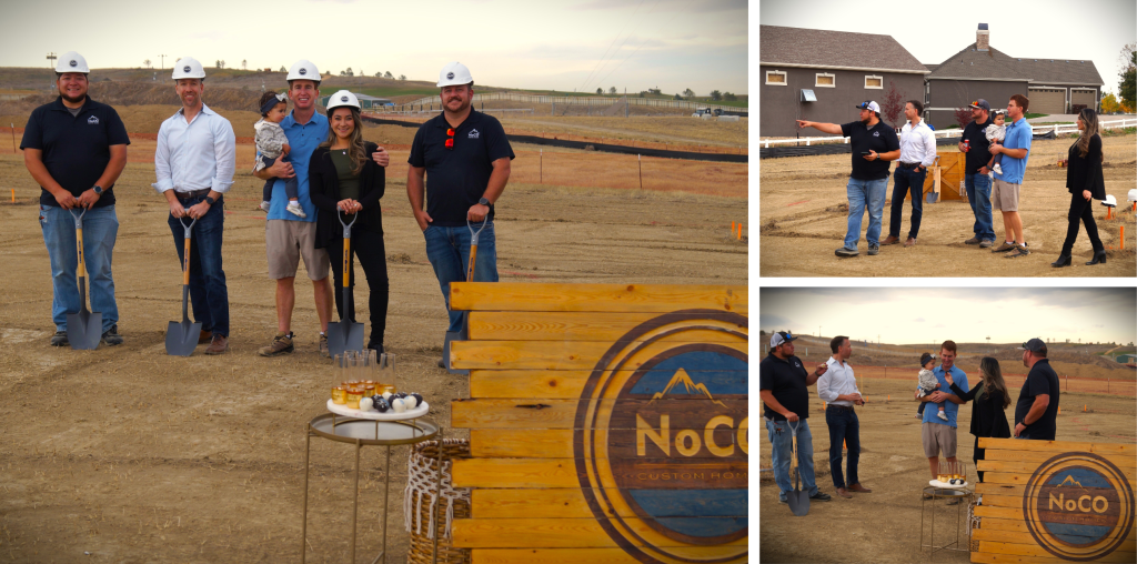 NoCO Custom Homes Clients at ground breaking ceremony