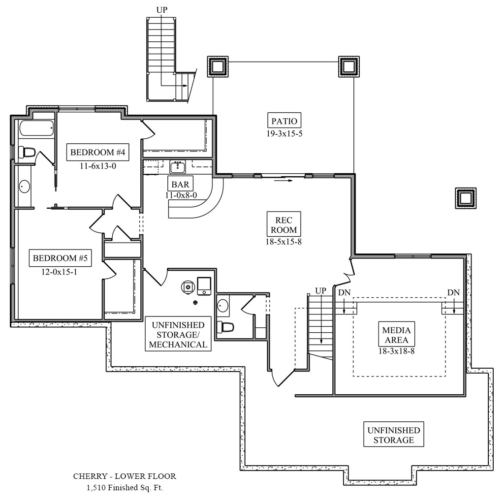 Cherry colorado custom home Floor plan