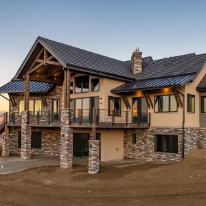 colorado custom home stone exterior