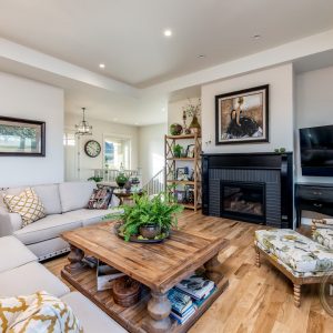 colorado custom home living room fireplace
