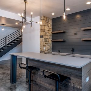 colorado custom home basement bar