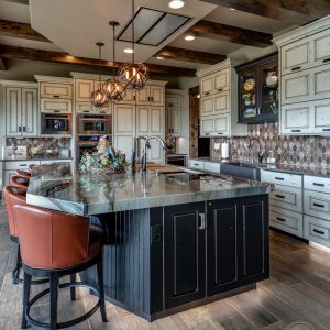 colorado custom home rustic kitchen
