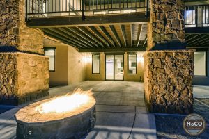 colorado custom home outdoor fire pit