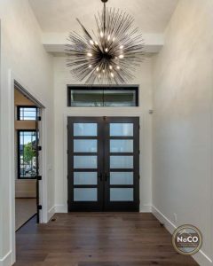 visual comfort chandelier colorado home entryway