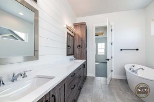 modern farmhouse bathroom colorado home