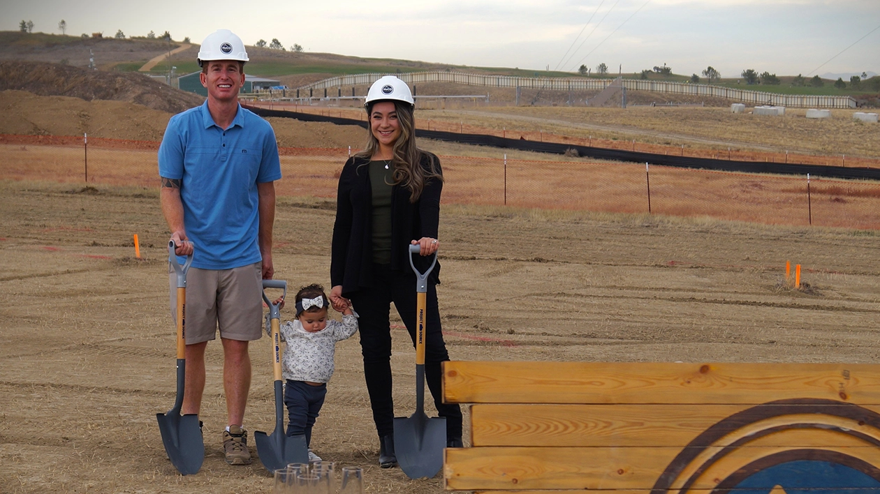 Groundbreaking on new custom home with NoCO Custom Homes