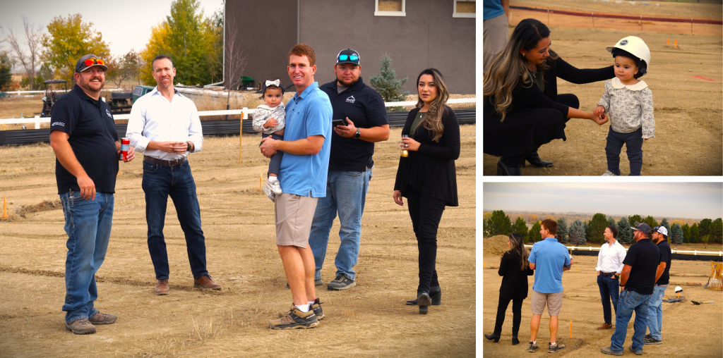 NoCO Custom Homes Clients at ground breaking ceremony